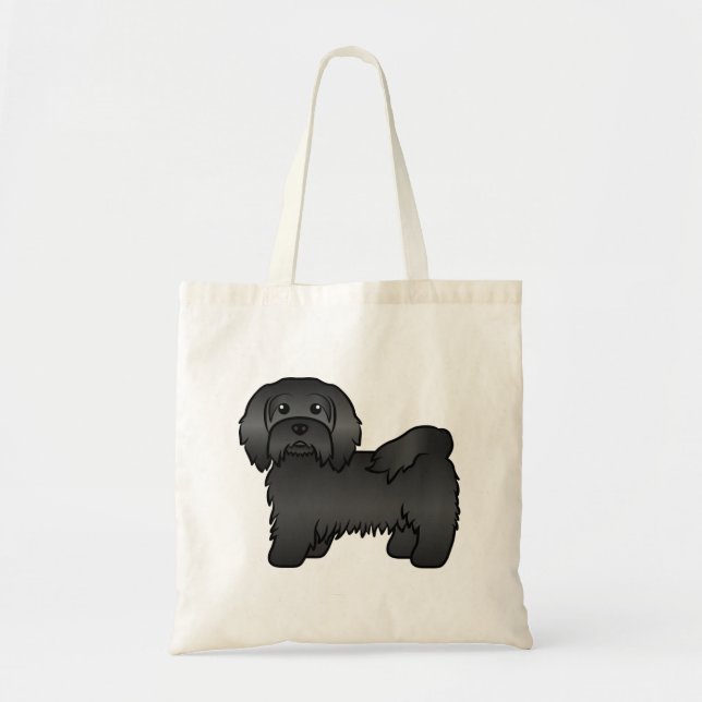Tote Bag Illustration de chien de dessin animé mignon Havan (Devant)