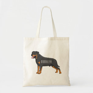 Tote Bag Illustration de chien Rottweiler