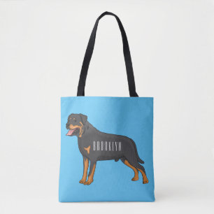 Tote Bag Illustration de chien Rottweiler