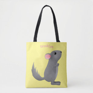 Tote Bag Illustration de chinchilla gris mignon
