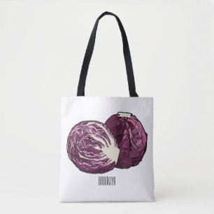 Tote Bag Illustration de chou rouge
