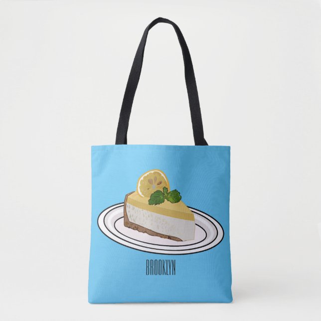 Tote Bag Illustration de citron cheesecake (Devant)