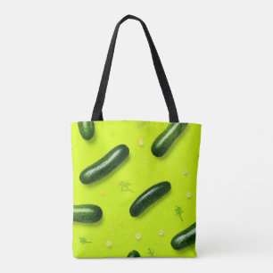 Tote Bag Illustration de concombre Légume à la mode