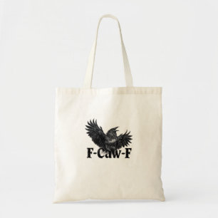 Tote Bag Illustration de corbeau en colère F-Caw-F Impressi