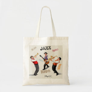 Tote Bag Illustration de cru de musique de musiciens de