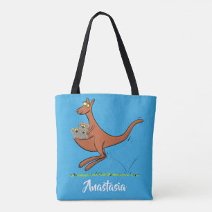 Tote Bag Illustration de dessin animé Cute kangaroo et koal
