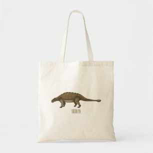 Tote Bag Illustration de dessin animé d'Ankylosaurus