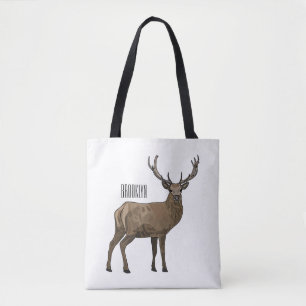 Tote Bag Illustration de dessin animé de cerf