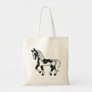 Tote Bag Illustration de dessin animé de cheval trottant Pi