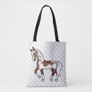 Tote Bag Illustration de dessin animé de cheval trotteur Pi