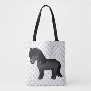 Tote Bag Illustration de dessin animé mignon de poney Shetl