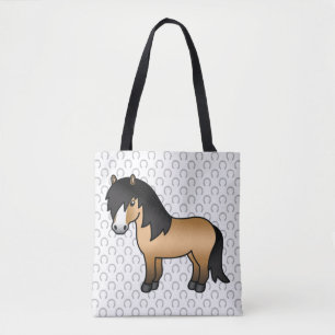 Tote Bag Illustration de dessin animé mignon de poney Shetl