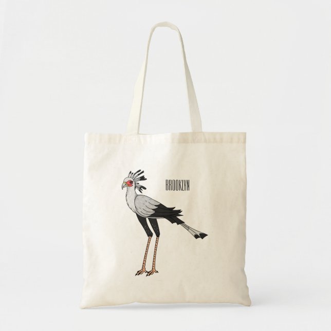 Tote Bag Illustration de dessin du secrétaire pour oiseaux (Devant)