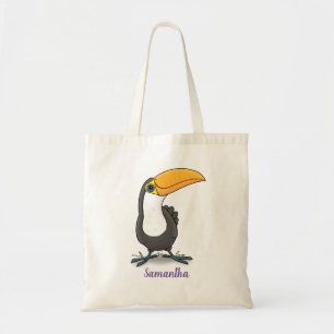 Tote Bag Illustration de dessin humoristique du toucan joye