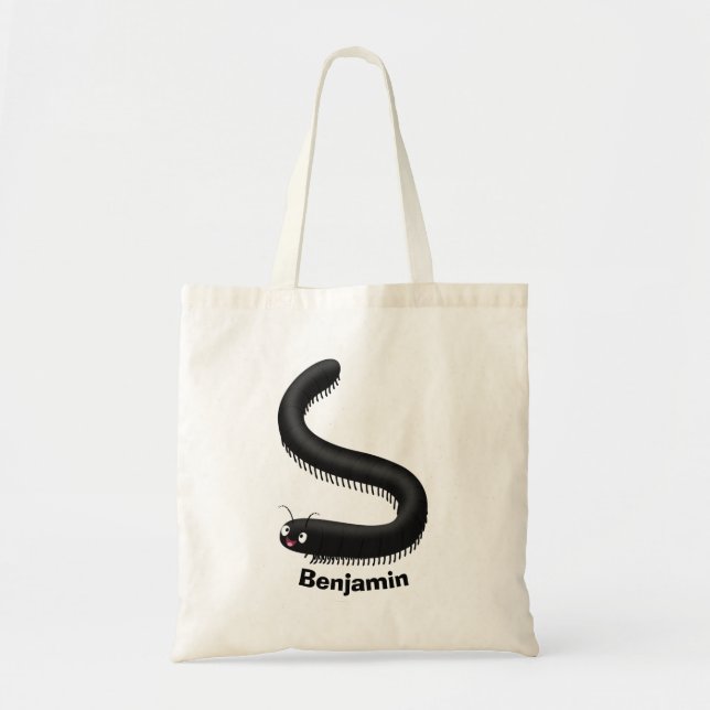 Tote Bag Illustration de dessin mignon millipede (Devant)