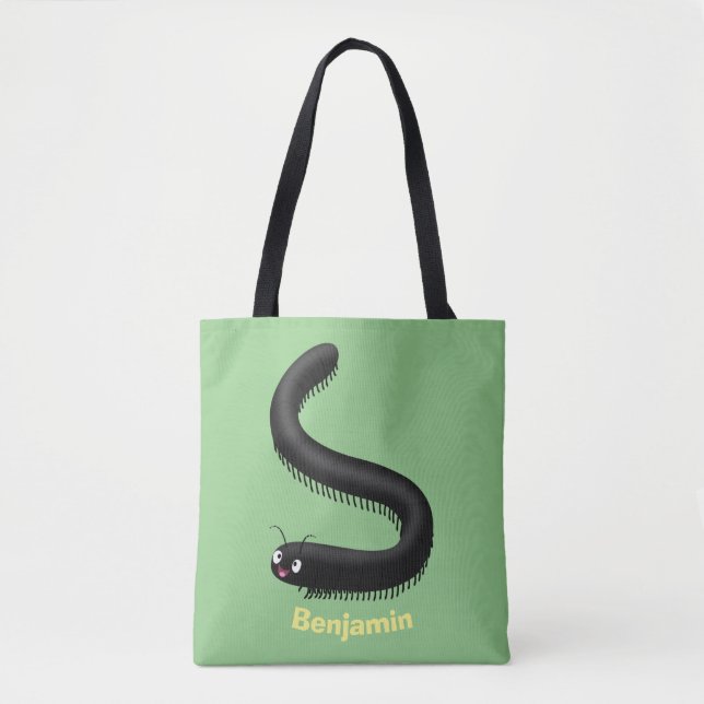 Tote Bag Illustration de dessin mignon millipede (Devant)