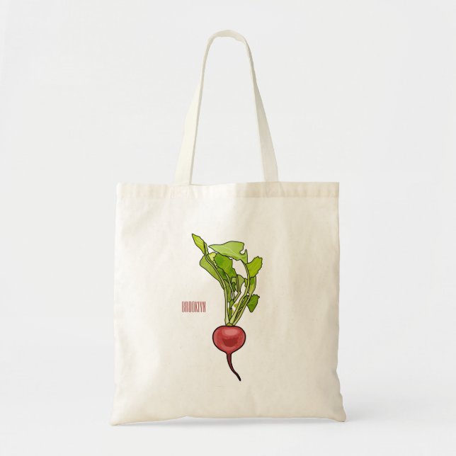 Tote Bag Illustration de dessin Radish (Devant)