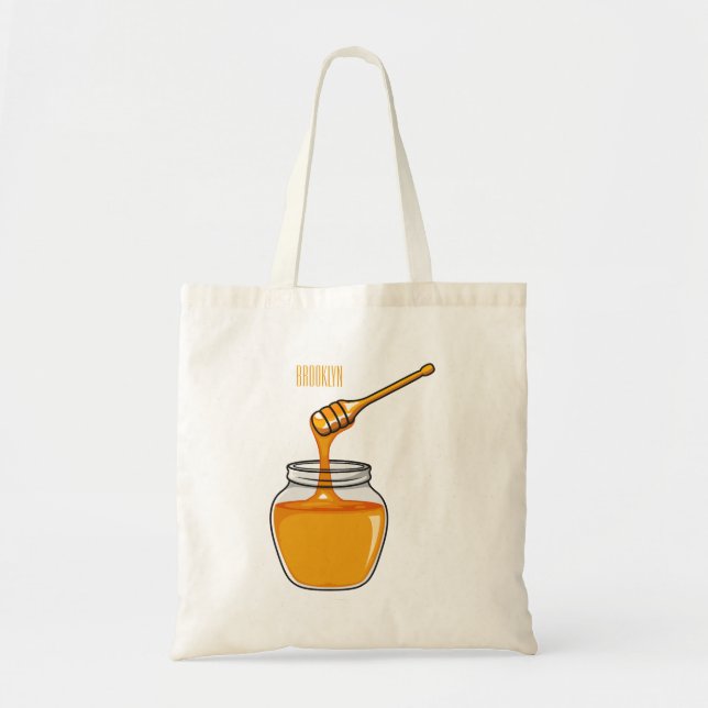 Tote Bag Illustration de dessin sur le miel (Devant)