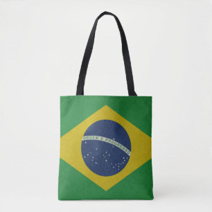 Tote Bag Illustration de drapeau grunge abstrait du Brésil