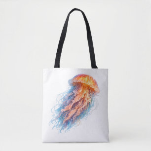 Tote Bag Illustration de fantaisie de méduse élégante de l'