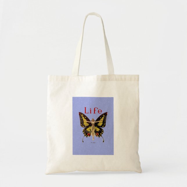 Tote Bag Illustration de femme de Leyendecker papillon Flap (Devant)