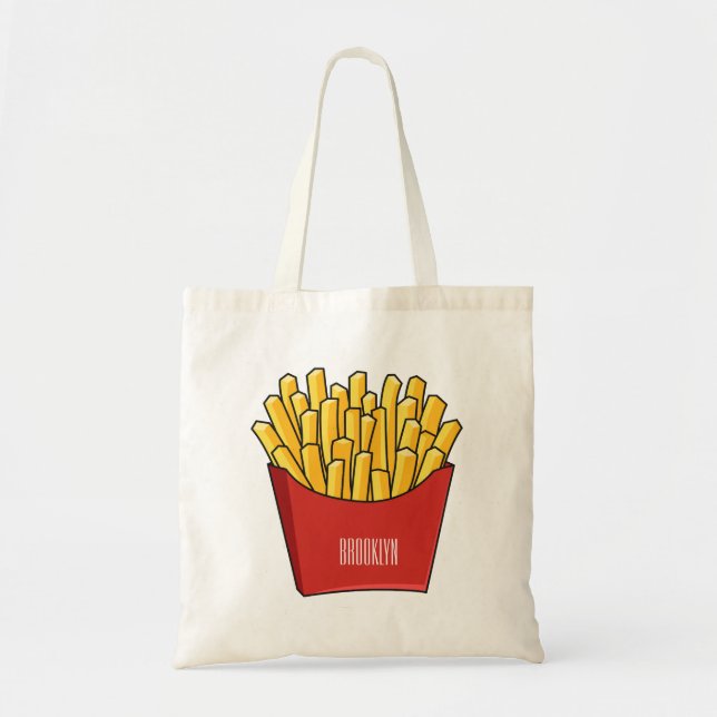 Tote Bag Illustration de frites (Devant)