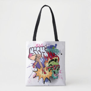 Tote Bag Illustration de graffiti avec lettres de graffitis