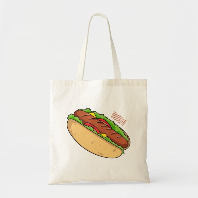 Tote Bag Illustration de Hot dog (Devant)