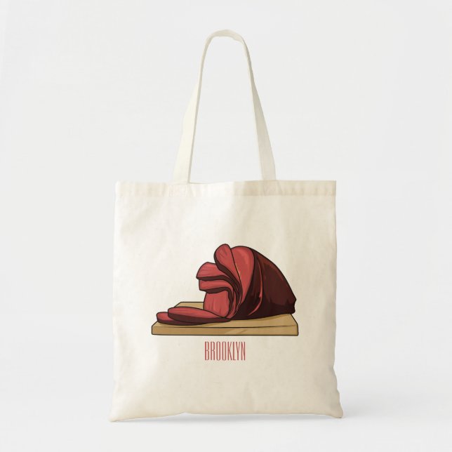 Tote Bag Illustration de jambon (Devant)