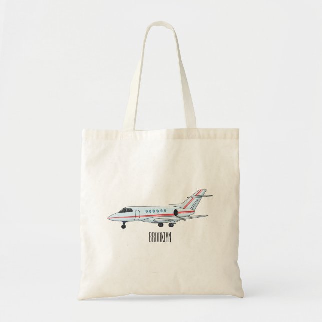 Tote Bag Illustration de jet privé (Devant)