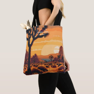 Tote Bag Illustration de Joshue Tree California Vintage voy