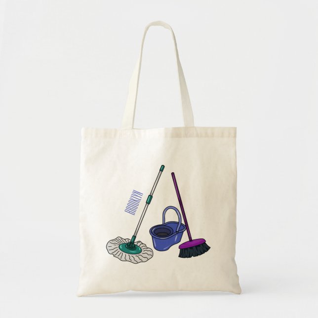Tote Bag Illustration de la bande dessinée Broom & mop (Devant)