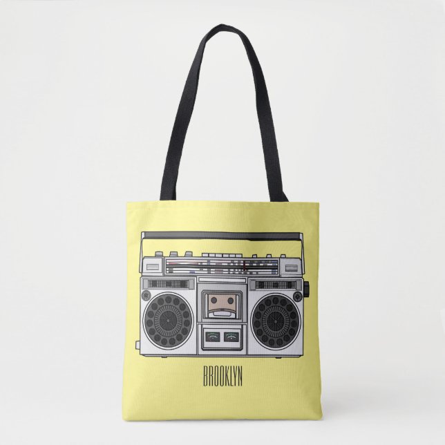 Tote Bag Illustration de la bande dessinée radio (Devant)