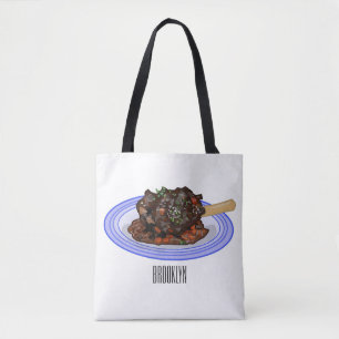 Tote Bag Illustration de la caricature de l'agneau braisé