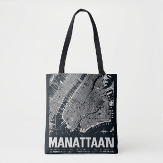 Tote Bag Illustration de la carte de Manhattan