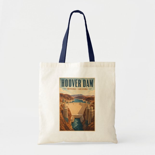 Tote Bag Illustration de la centrale électrique du barrage  (Devant)