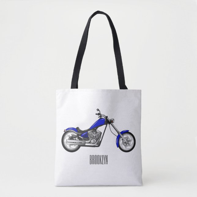 Tote Bag Illustration de la moto à hélico (Devant)