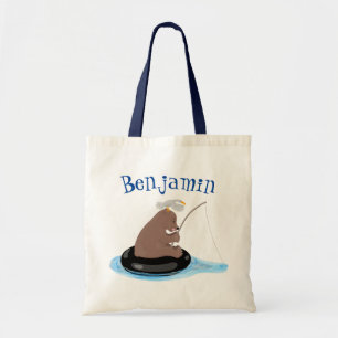 Tote Bag Illustration de la pêche de l'ourson mou