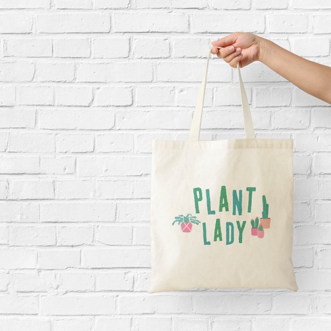Tote Bag Illustration de la plante Lady Pink et Green (Créateur téléchargé)