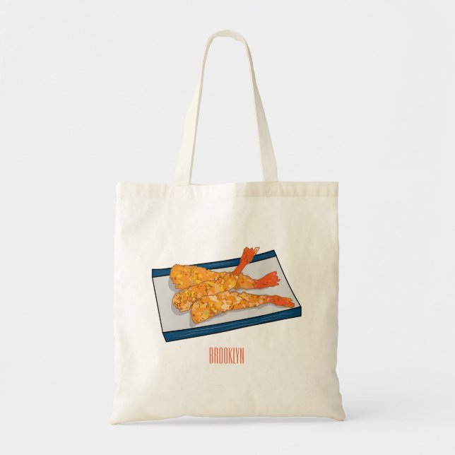 Tote Bag Illustration de la tempura crevette (Devant)