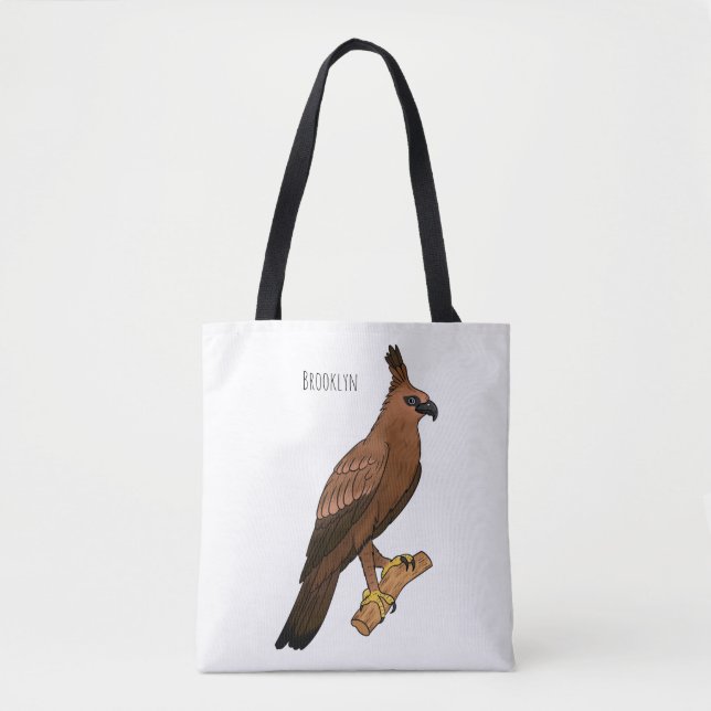 Tote Bag Illustration de l'aigle à faucon de Javan (Devant)