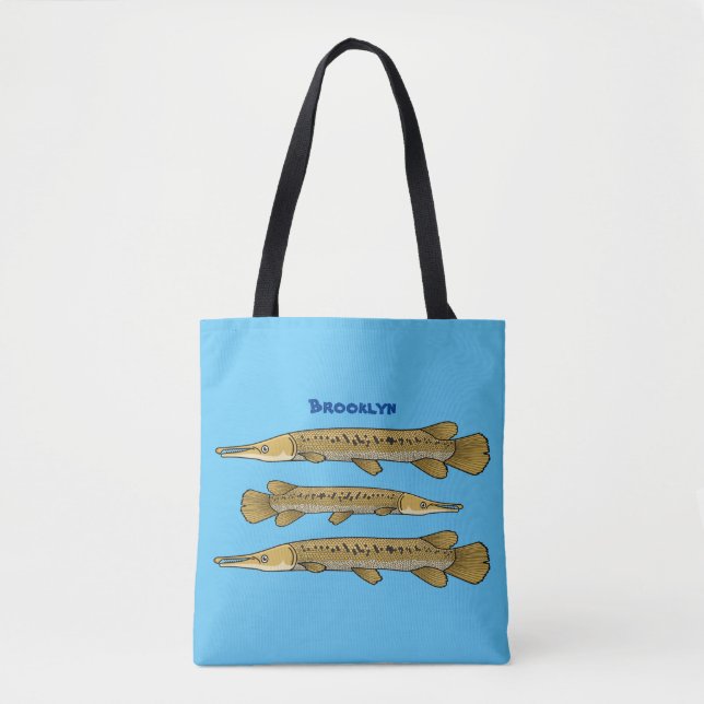 Tote Bag Illustration de l'alligator garfish (Devant)