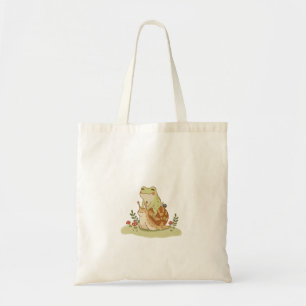 Tote Bag Illustration de l'amitié entre une grenouille et u
