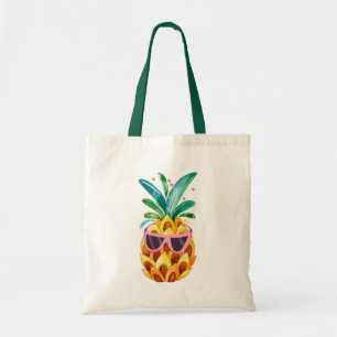 Tote Bag Illustration de l'ananas aquarelle