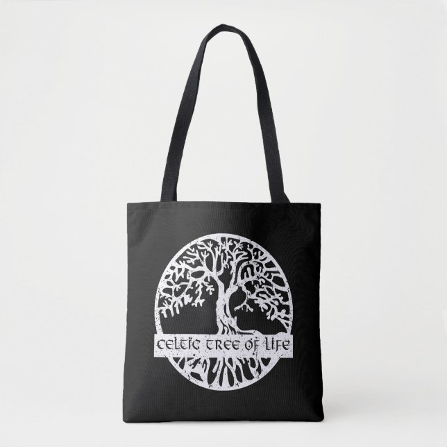 Tote Bag Illustration de l'arbre de vie celtique Yggdrasil  (Devant)