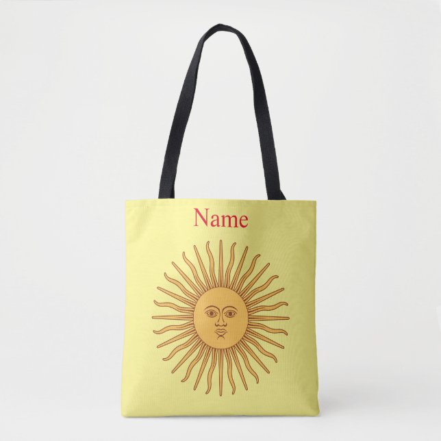 Tote Bag Illustration de l'art face soleil Thunder_Cove (Devant)
