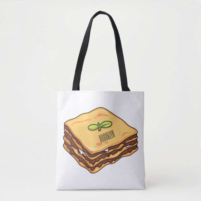 Tote Bag Illustration de Lasagna (Devant)