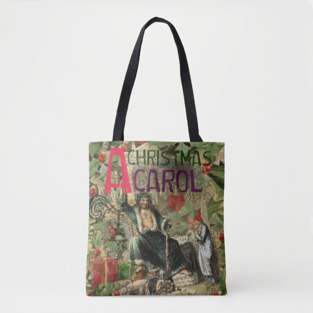 Tote Bag Illustration de l'esprit de Noël présent Scrooge (Devant)