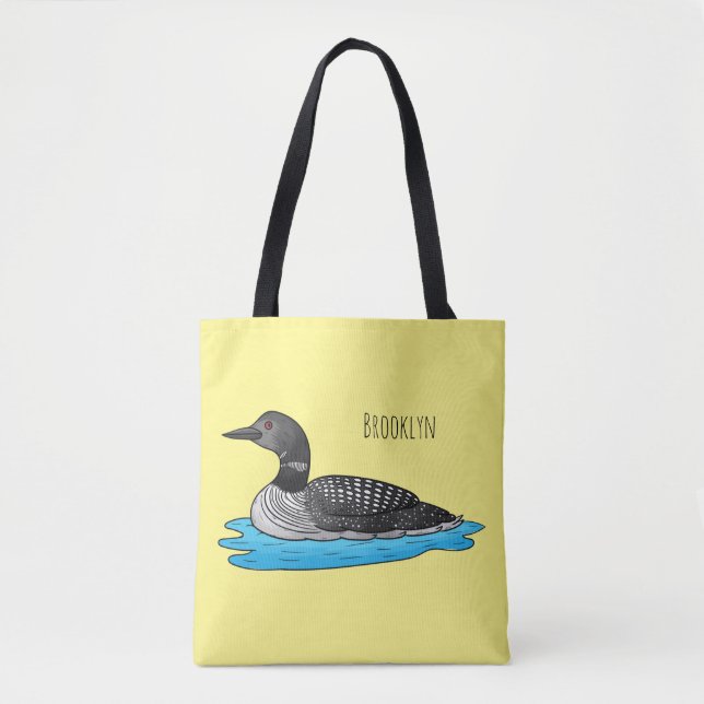 Tote Bag Illustration de Loon bird (Devant)