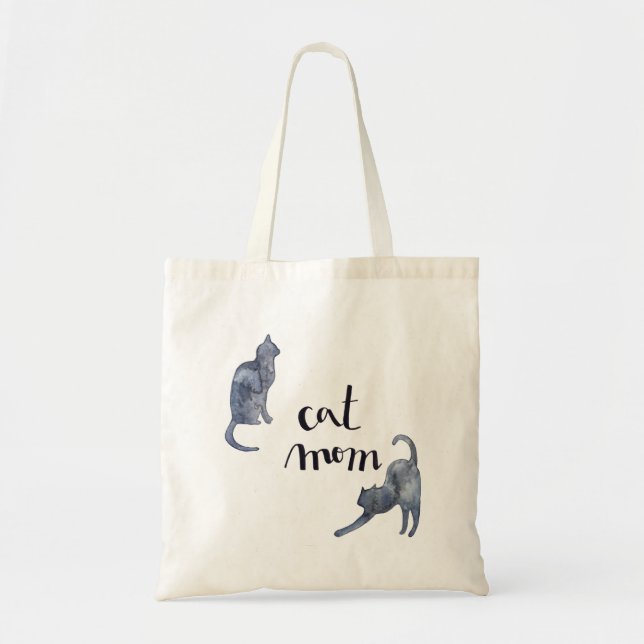 Tote Bag Illustration de maman de chat (Devant)